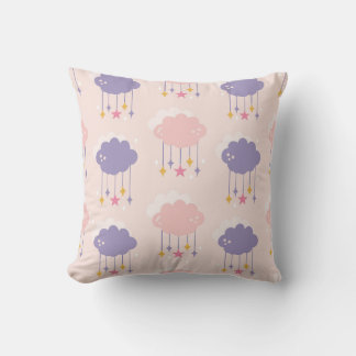 Dreamy Clouds and Dangling Stars Cushion