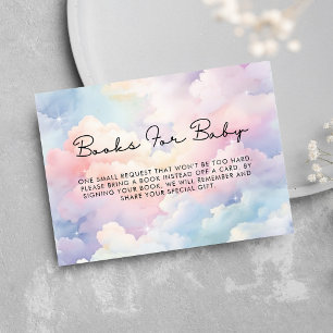 Dreamy Clouds Books For Baby Baby Shower Enclosure Card