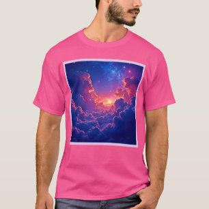 Dreamy Clouds: Celestial Sunset Magic Art T-Shirt
