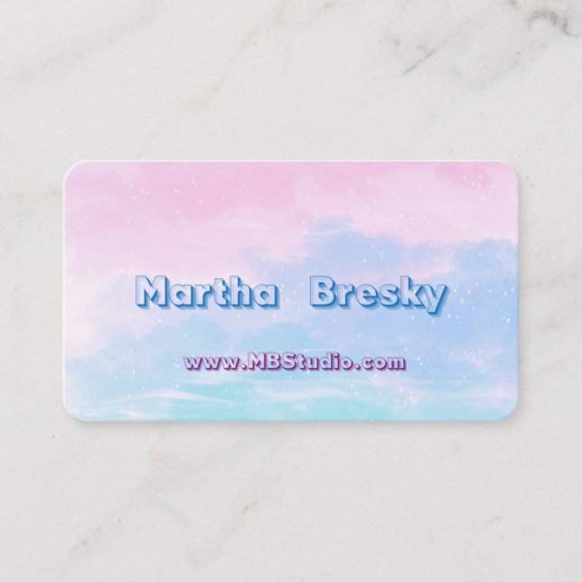 Dreamy Clouds Studio Business Cards Rounded Corner (Front)