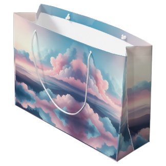 Dreamy Cloudscape — Pastel Sky Fantasy Art Large Gift Bag