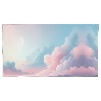 Dreamy Cloudscape — Pastel Sky Fantasy Art Pillowcase