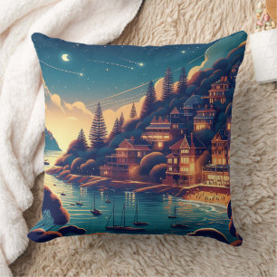 Dreamy Coastal Night Cushion
