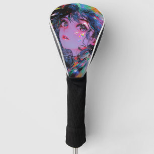 Dreamy Colour Splash Anime Girl Golf Head Cover
