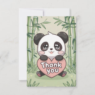 Dreamy Colourful Panda Thank You Card