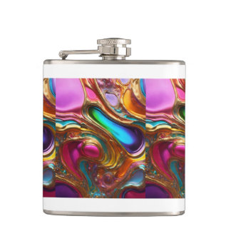  Dreamy Colourful Vinyl-Wrapped flask 