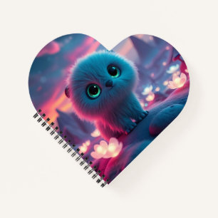 Dreamy Cosmic Kitten Magical Fantasy Nightscape Notebook