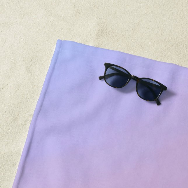 Dreamy Cotton Candy Pastel Gradient Beach Towel (In Situ)