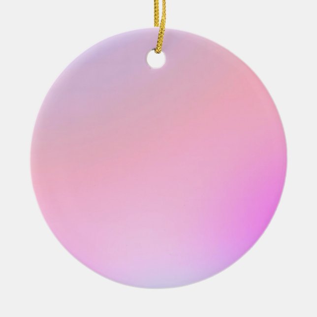 Dreamy Cotton Candy Pastel Gradient Ceramic Tree Decoration (Front)