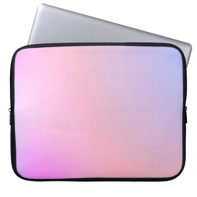 Dreamy Cotton Candy Pastel Gradient Laptop Sleeve (Front)
