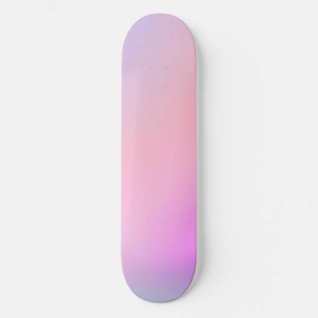 Dreamy Cotton Candy Pastel Gradient Skateboard (Front)