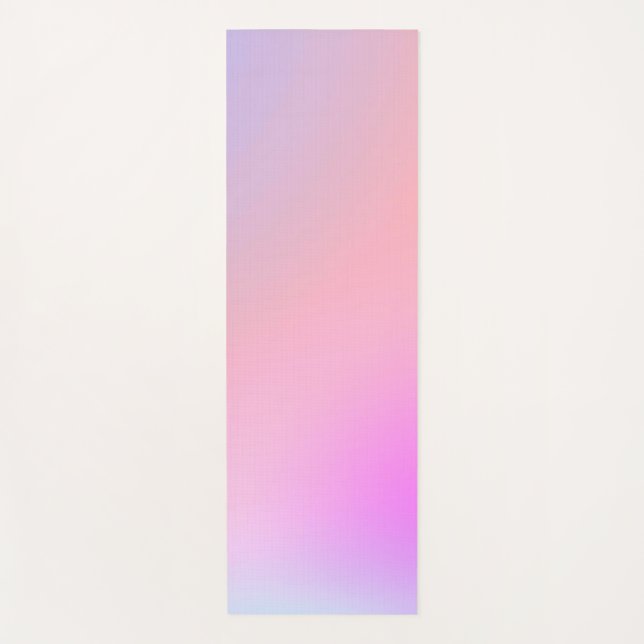 Dreamy Cotton Candy Pastel Gradient Yoga Mat (Front)