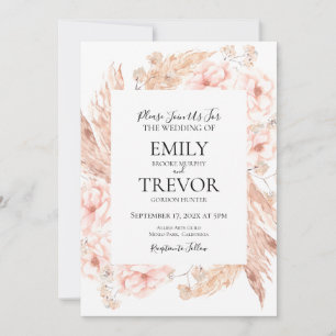 Dreamy Cream Earthy wedding invitation detail