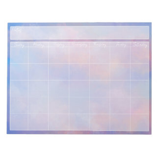 Dreamy Customisable Calendar Notepad