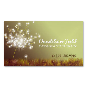 Dreamy Dandelion Magnetic Business Cards