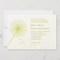 Dreamy Dandelion Wedding Invitation - Meadow Green