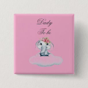Dreamy Days with Rosie the Elephant. 15 Cm Square Badge