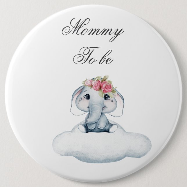 Dreamy Days with Rosie the Elephant.  6 Cm Round Badge (Front)