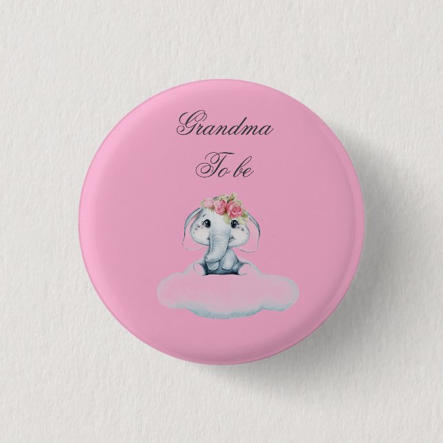 Dreamy Days with Rosie the Elephant.  Button (Front)