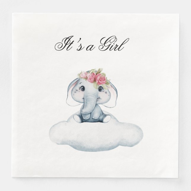 Dreamy Days with Rosie the Elephant. Napkin (Front)