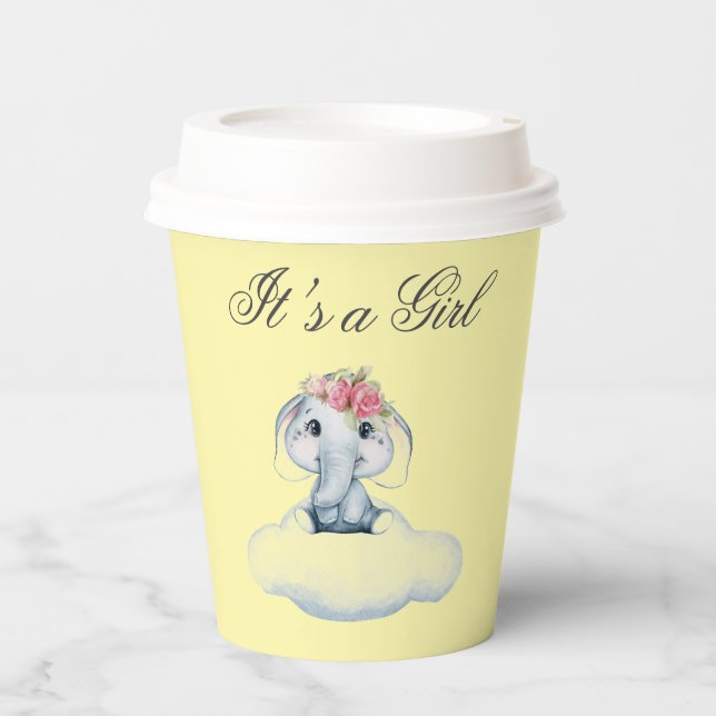 Dreamy Days with Rosie the Elephant. Paper Cups (Front)