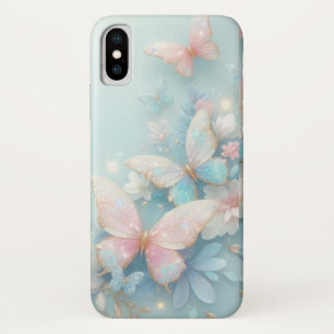 Dreamy Delight: Sparkling Pastel Blue & Pink Butte iPhone X Case