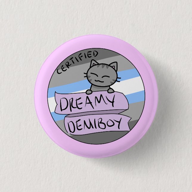Dreamy Demiboy 3 Cm Round Badge (Front)