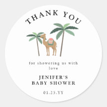 Dreamy Desert Cute Camel Thank You Sticker