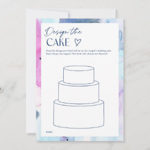 Dreamy Design the Cake Bridal Party Game Card