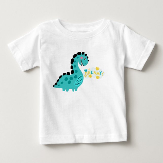 Dreamy Dinosaur Baby T-Shirt (Front)
