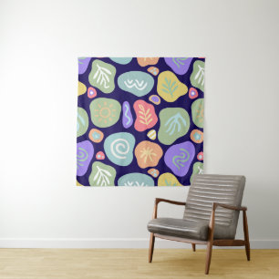 Dreamy Doodles – Vibrant Boho Nature Motif Design Tapestry