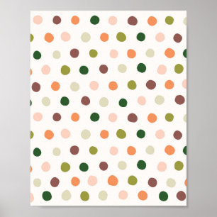 "Dreamy Dots" Whimsical & Colourful Polka Dot Art Poster
