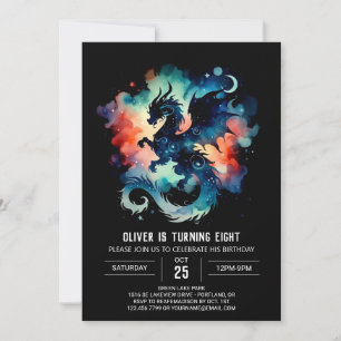 Dreamy Dragon Birthday Printable Invitation