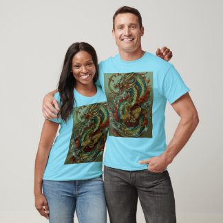 Dreamy Dragon Watercolor T-Shirt Design