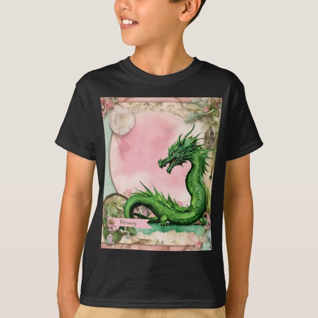 Dreamy Dragons: Unleash Your Imagination on Canvas T-Shirt (Front)