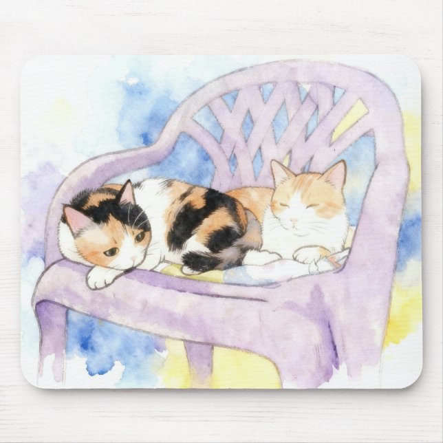 Dreamy Duo Sleeping Mouse Mat (Front)
