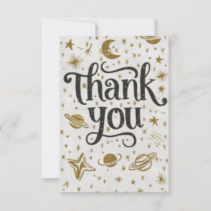 Dreamy Editable Meteor Celestial Thank You Card