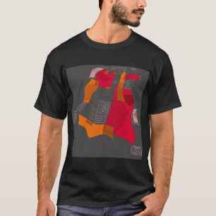 Dreamy Egyptian Collage - Red Orange Grey T-Shirt