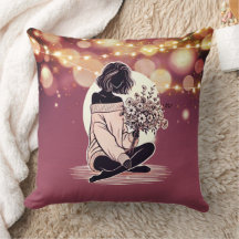 Dreamy Elegance: A Woman's Quiet Reflection