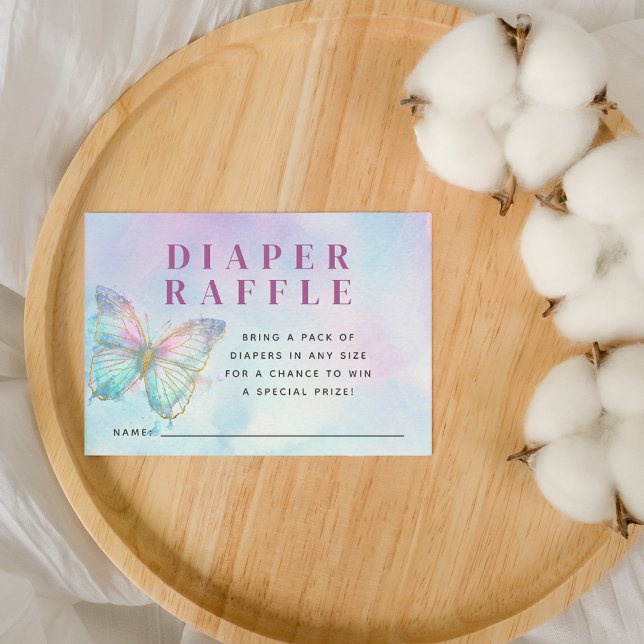 Dreamy Enchanted Butterfly Diaper Raffle Enclosure Card (Creator Uploaded)