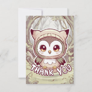 Dreamy Enchanted Owl Thank You Card