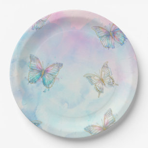 Dreamy Enchanted to Meet You Butterfly Paper Plate