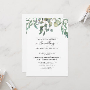 Dreamy Eucalyptus Foliage Simply Modern Wedding  I Invitation