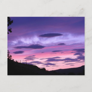 Dreamy Evening Sky Landscape Aesthetic Celebration Holiday Postcard