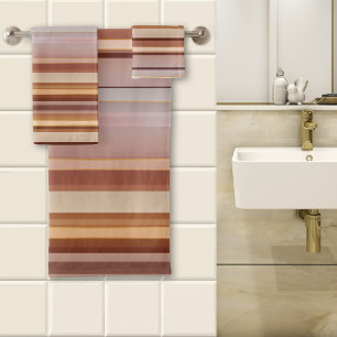 Dreamy Faded Sunset Striped Towel Set