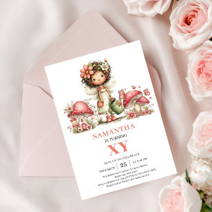 Dreamy Fairy 3rd Birthday Pastel Pink Floral  Invitation