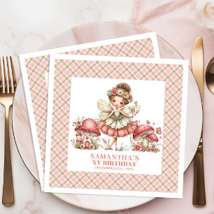 Dreamy Fairy Garden Magical Party Girl Birthday Napkin