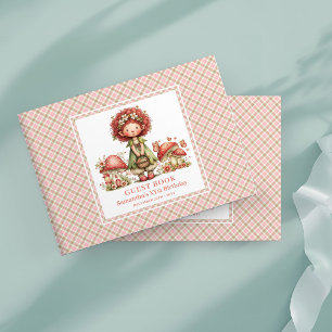 Dreamy Fairy Pink Floral Girl Birthday Guest Book