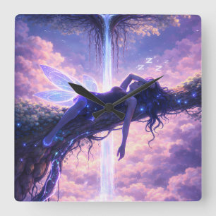 Dreamy Fairy Sky Waterfall Wall Clock Decor