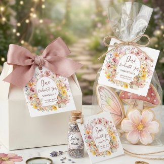Dreamy Fairyland First Birthday Favour Tags